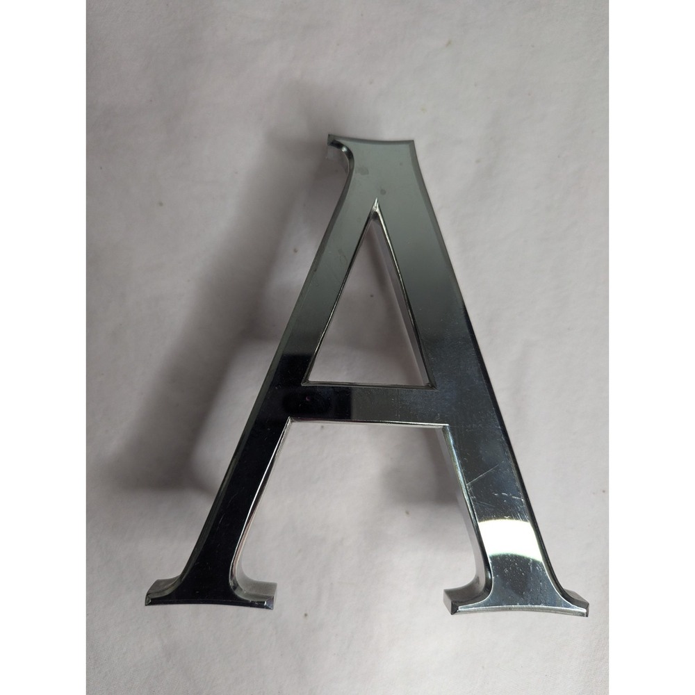 letter A silver Metal sign retail display room‎ Art craft Business initial 6"
